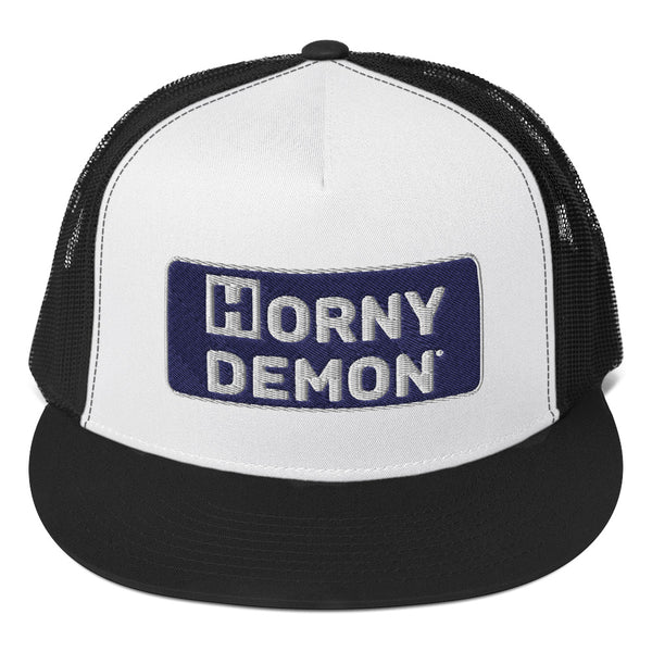 Horny Demon Blue Patch Trucker Cap
