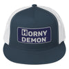 Horny Demon Blue Patch Trucker Cap