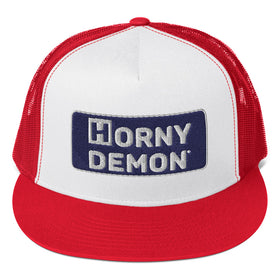 Horny Demon Blue Patch Trucker Cap