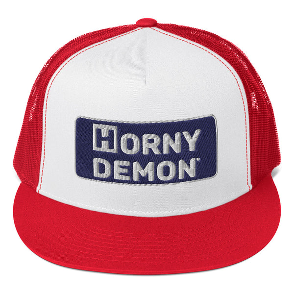 Horny Demon Blue Patch Trucker Cap