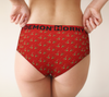 Cheeky Briefs - Cheetah Red Horny Demon Women's Underwear - HMC Brands
