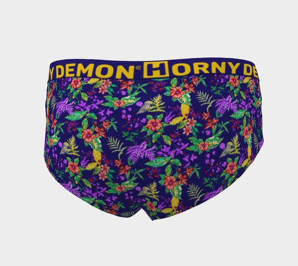 Cheeky Briefs - Trop Beauty Horny Demon Women's Underwear - HMC Brands
